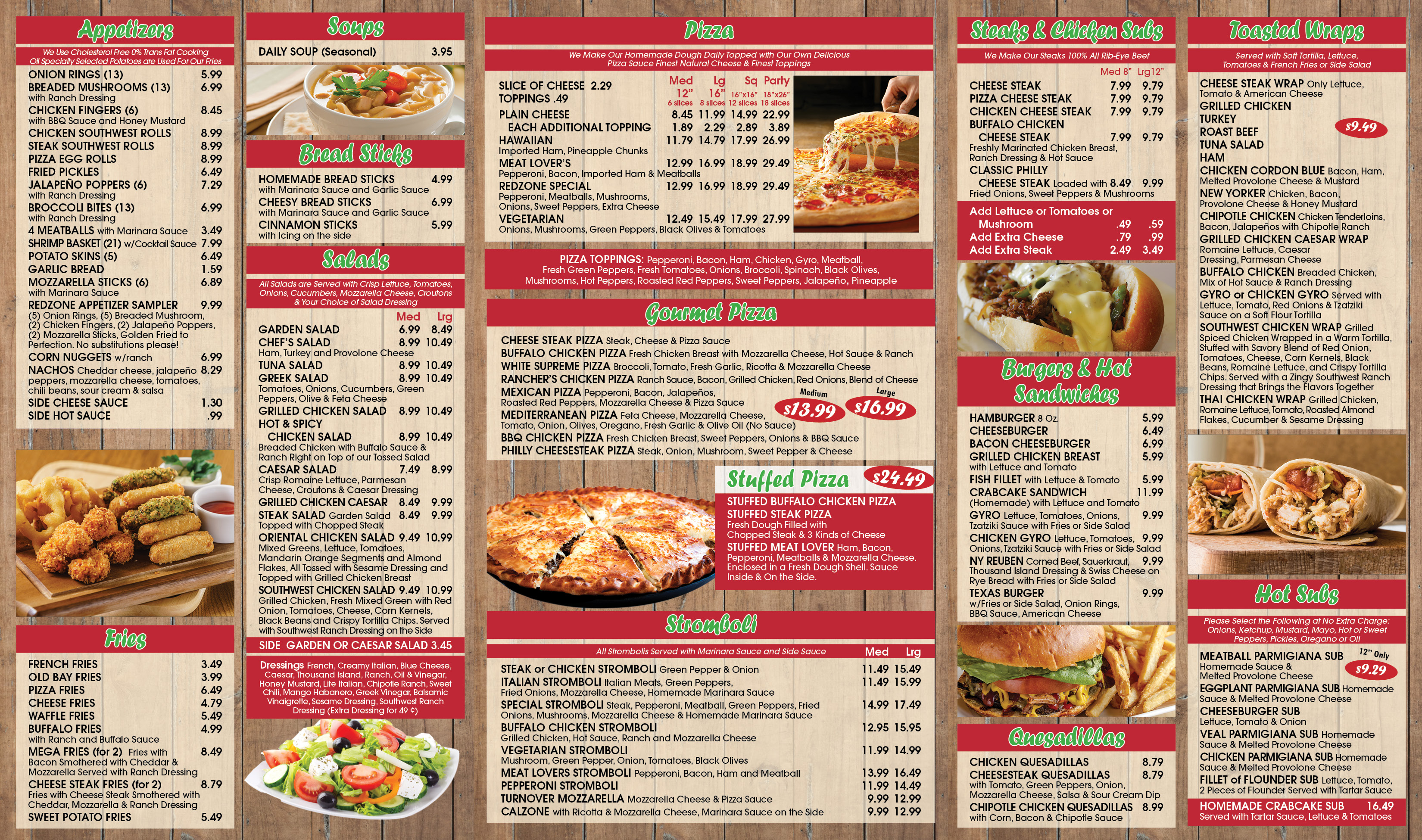 Our Menu | Red Zone Pizzeria